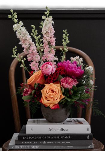 bouquet of flowers in a vase Wallpaper 1640x2360