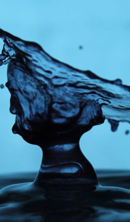 drop of water, blue, dark Wallpaper 600x1024