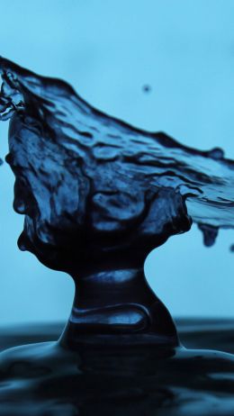 drop of water, blue, dark Wallpaper 750x1334