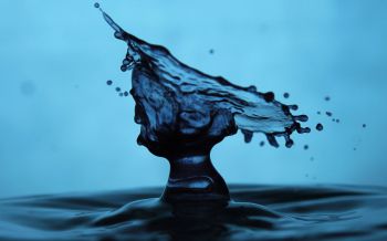 drop of water, blue, dark Wallpaper 1920x1200