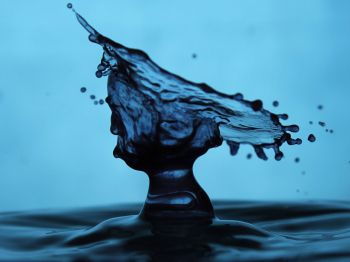 drop of water, blue, dark Wallpaper 1024x768