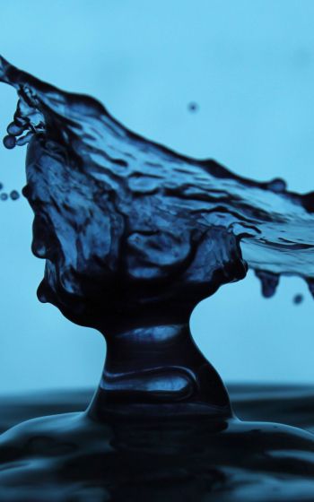 drop of water, blue, dark Wallpaper 800x1280