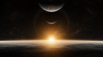 planet, sunlight, black Wallpaper 1280x720
