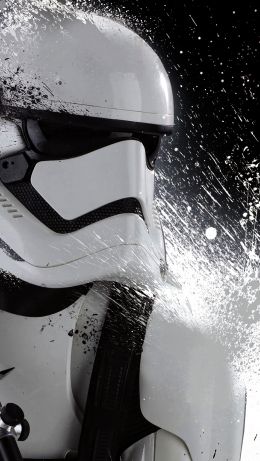 imperial stormtrooper, star wars, black and white Wallpaper 640x1136
