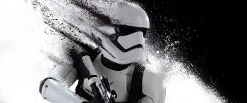 imperial stormtrooper, star wars, black and white Wallpaper 2560x1080