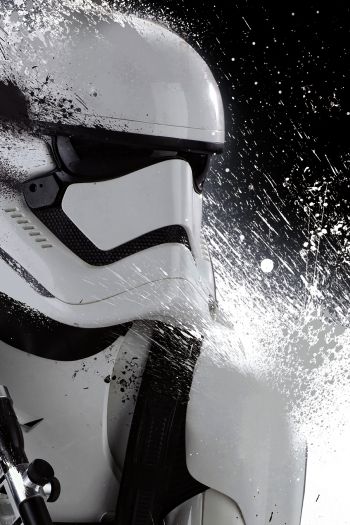 imperial stormtrooper, star wars, black and white Wallpaper 640x960