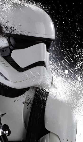 imperial stormtrooper, star wars, black and white Wallpaper 600x1024