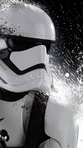 imperial stormtrooper, star wars, black and white Wallpaper 640x1136