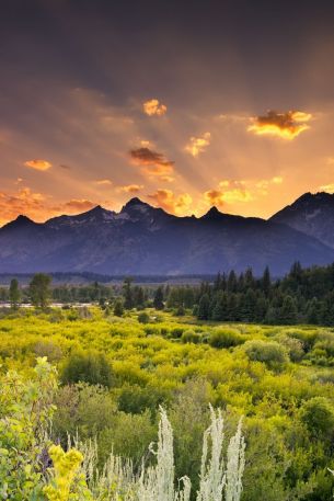 sunset, mountains, landscape Wallpaper 640x960