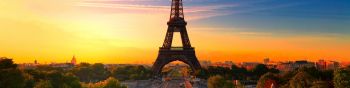 Обои 1590x400 Эйфелева башня, Париж, Франция