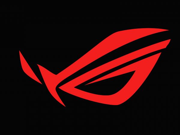 ASUS ROG logo, on black background Wallpaper 1024x768