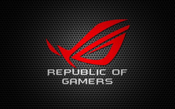 ASUS ROG logo, on gray background Wallpaper 1920x1200