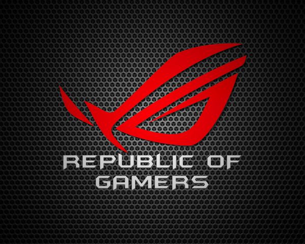 ASUS ROG logo, on gray background Wallpaper 1280x1024