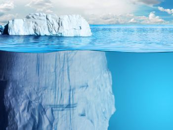 iceberg, underwater, blue Wallpaper 1024x768