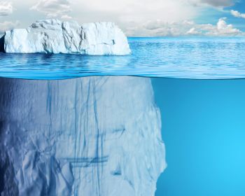 iceberg, underwater, blue Wallpaper 1280x1024