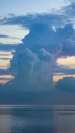 clouds, sea Wallpaper 640x1136