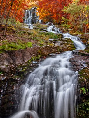 Dokchon Waterfall, Fanano, Province of Modena, Italy Wallpaper 2048x2732
