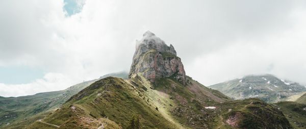 path to the mountains, scale Wallpaper 2560x1080