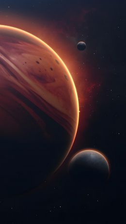 planet, black, dark Wallpaper 750x1334