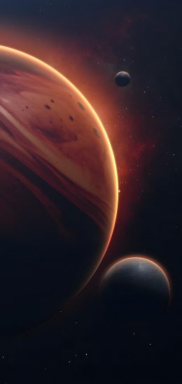 planet, black, dark Wallpaper 1080x2280