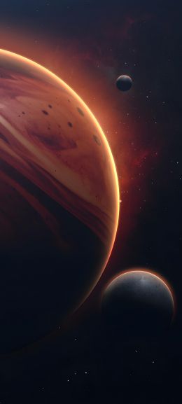 planet, black, dark Wallpaper 1080x2400