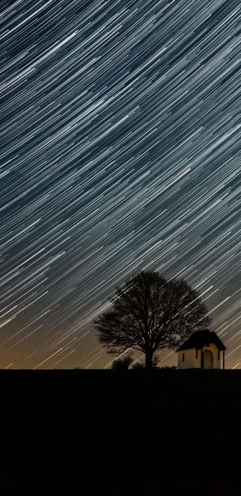 night, movement of the stars Wallpaper 1440x2960