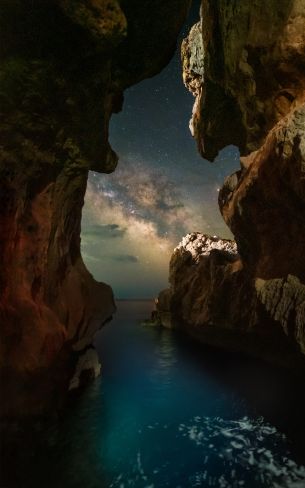 cave, gorge Wallpaper 800x1280