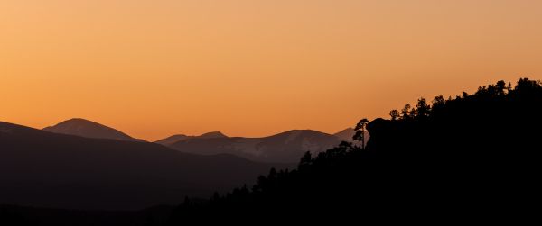 sunset, pink sky Wallpaper 3440x1440