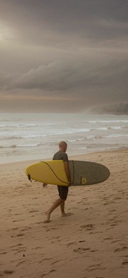 surfer, before the storm Wallpaper 828x1792