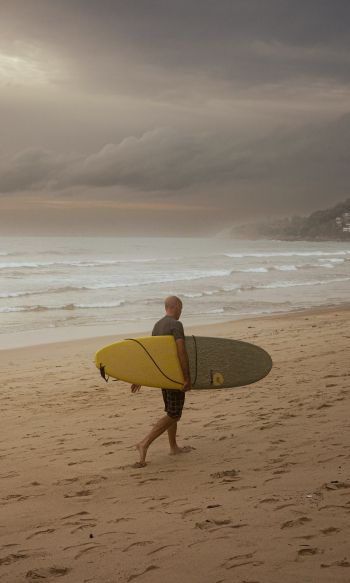 surfer, before the storm Wallpaper 1200x2000