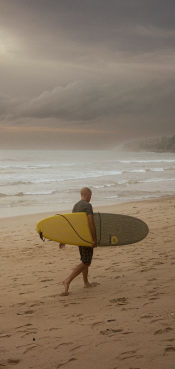 surfer, before the storm Wallpaper 1080x2280
