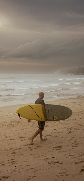 surfer, before the storm Wallpaper 1125x2436