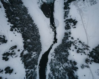 winter scenery, above ground Wallpaper 1280x1024