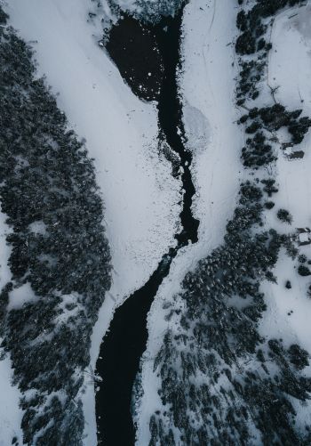 winter scenery, above ground Wallpaper 1668x2388