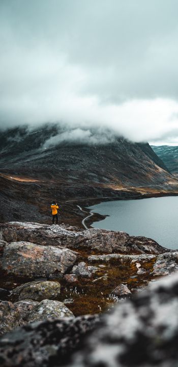 Norway, wild landscape Wallpaper 1080x2220