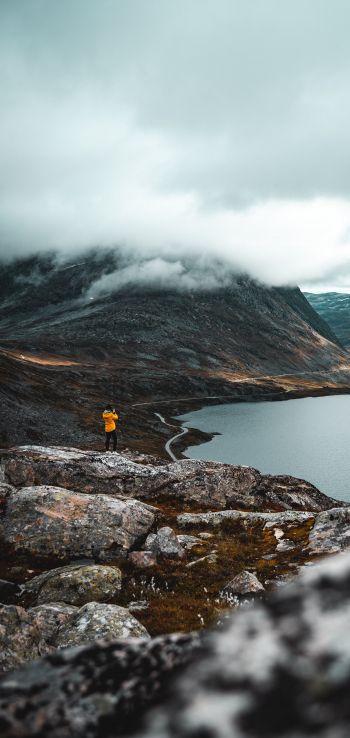 Norway, wild landscape Wallpaper 1080x2280