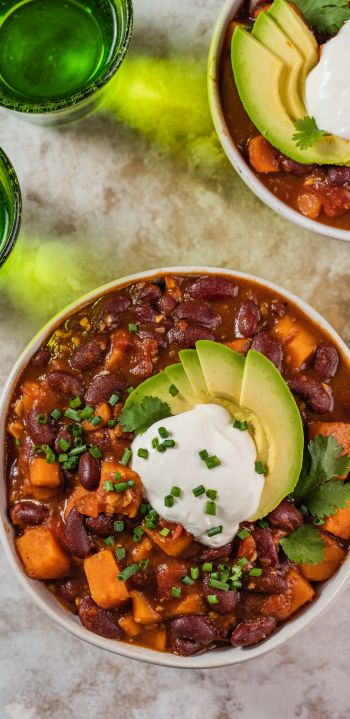 chili with beans Wallpaper 1080x2220