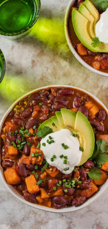 chili with beans Wallpaper 1080x2280