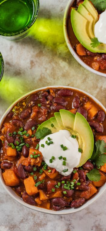 chili with beans Wallpaper 1284x2778