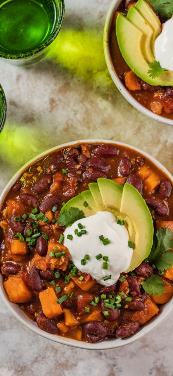chili with beans Wallpaper 1080x2340