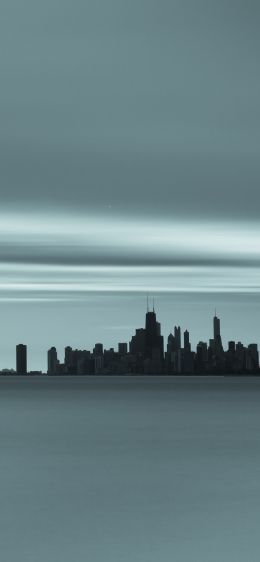 sea, city, landscape Wallpaper 1242x2688