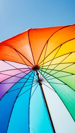 rainbow umbrella Wallpaper 750x1334