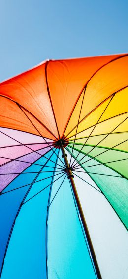 rainbow umbrella Wallpaper 1080x2340