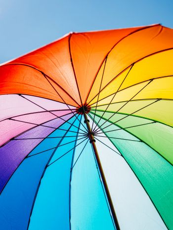 rainbow umbrella Wallpaper 2048x2732