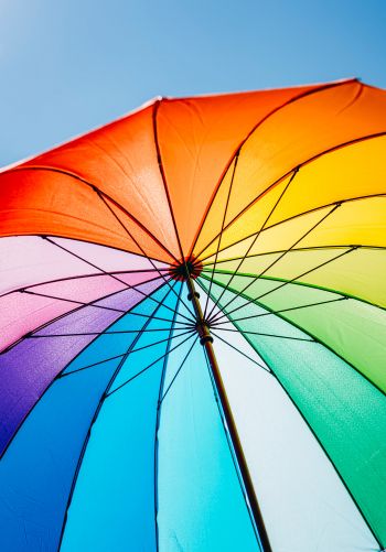 rainbow umbrella Wallpaper 1668x2388