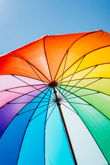 rainbow umbrella Wallpaper 640x960