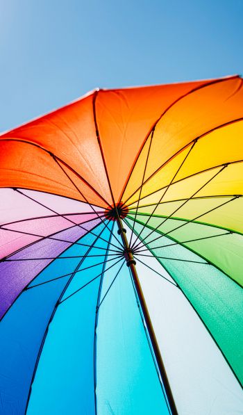 rainbow umbrella Wallpaper 600x1024