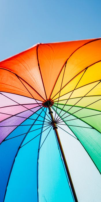 rainbow umbrella Wallpaper 720x1440