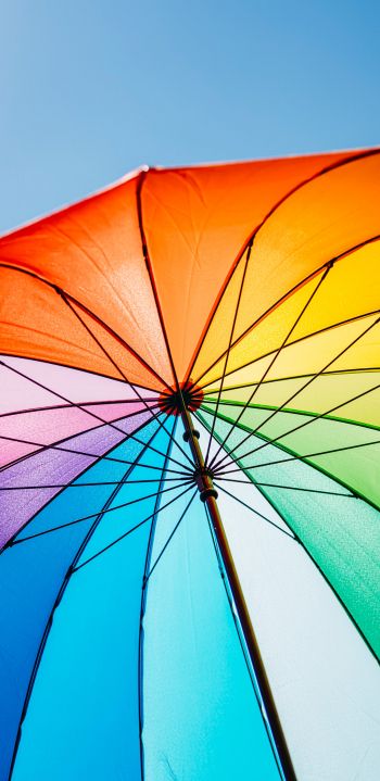rainbow umbrella Wallpaper 1080x2220