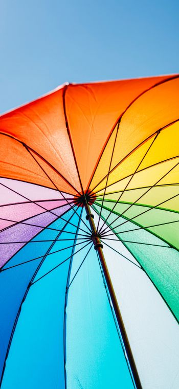 rainbow umbrella Wallpaper 1170x2532